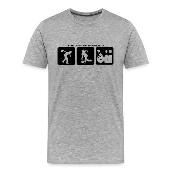 Bowling Bowling Pins Sports Bowling Club Jersey - Men's Premium Organic T-Shirt - heather grey - Front - Damien (186cm)