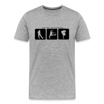 Danse Yoga Ballet Rock Fun Fun Musique de fête - T-shirt bio Premium Homme - gris chiné - Devant - Damien (186cm)