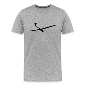 Planeur - T-shirt bio Premium Homme - gris chiné - Devant - Damien (186cm)