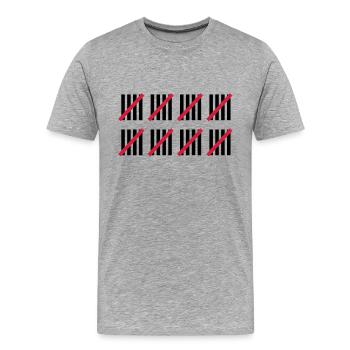 40th Birthday - Men's Premium Organic T-Shirt - heather grey - Front - Damien (186cm)