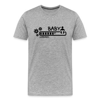 baby_loading_f1 - T-shirt bio Premium Homme - gris chiné - Devant - Damien (186cm)
