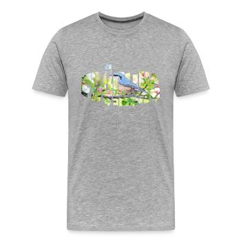 printemps 1 - T-shirt bio Premium Homme - gris chiné - Devant - Damien (186cm)