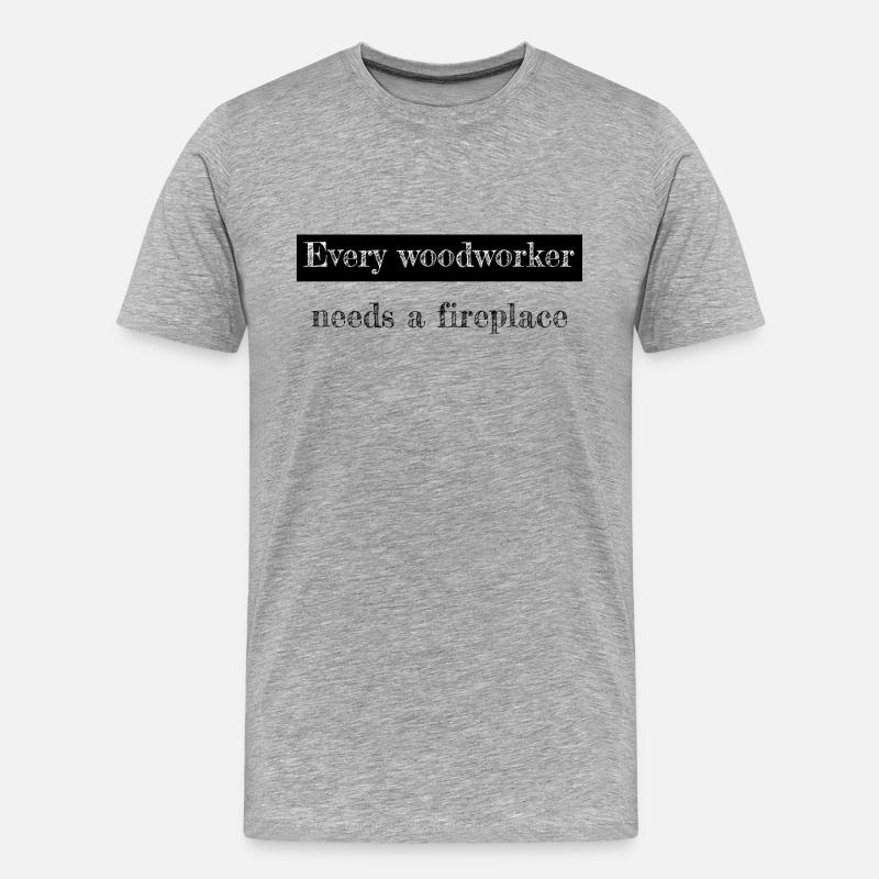 cabinetmaker apprentice carpenter plumber - Männer Premium Bio T-Shirt - Grau meliert