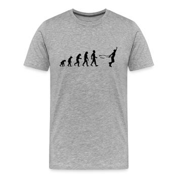 evolution finish Finish Winner Winner - Men's Premium Organic T-Shirt - heather grey - Front - Damien (186cm)