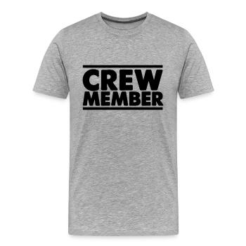 Membre d’équipage - T-shirt bio Premium Homme - gris chiné - Devant - Damien (186cm)