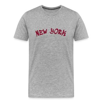 New York - NY - NYC - Manhattan - Brooklyn - USA - Men's Premium Organic T-Shirt - heather grey - Front - Damien (186cm)