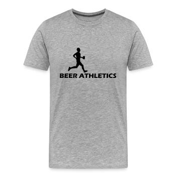 beer athletics - Männer Premium Bio T-Shirt - Grau meliert - Vorne - Damien (186cm)