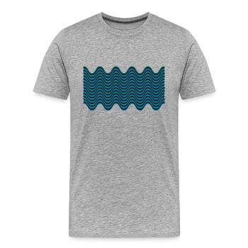 wellenmuster - T-shirt bio Premium Homme - gris chiné - Devant - Damien (186cm)