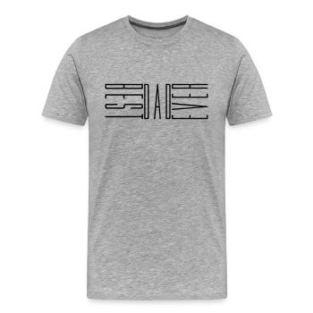 best dad ever cool textliebe papa beste welt vater - Männer Premium Bio T-Shirt - Grau meliert - Vorne - Damien (186cm)