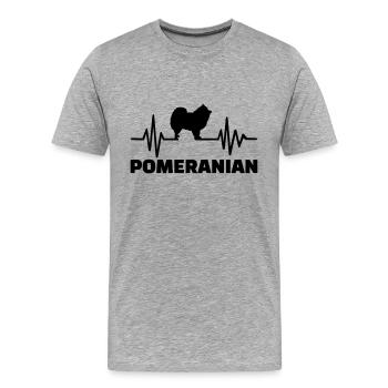 Spitz - Männer Premium Bio T-Shirt - Grau meliert - Vorne - Damien (186cm)