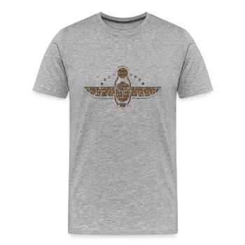 Egypte Egypte Isis Pharaons Pharaons Pyramide Afrique - T-shirt bio Premium Homme - gris chiné - Devant - Damien (186cm)