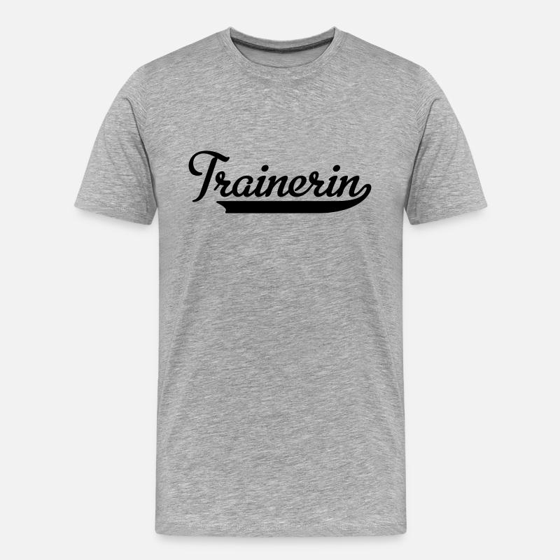 Trainerin - Männer Premium Bio T-Shirt - Grau meliert