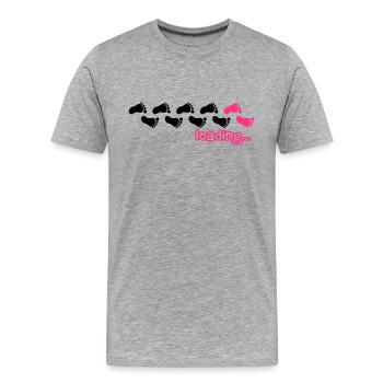 Loading Baby Girl Design - T-shirt bio Premium Homme - gris chiné - Devant - Damien (186cm)
