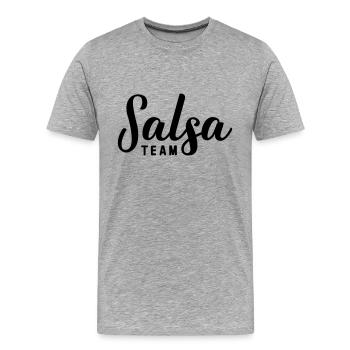 salsa team salsa - Männer Premium Bio T-Shirt - Grau meliert - Vorne - Damien (186cm)