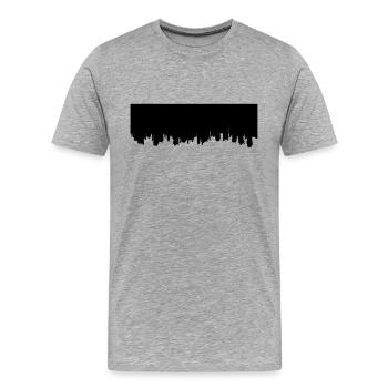 Brush stroke paint background - Men's Premium Organic T-Shirt - heather grey - Front - Damien (186cm)