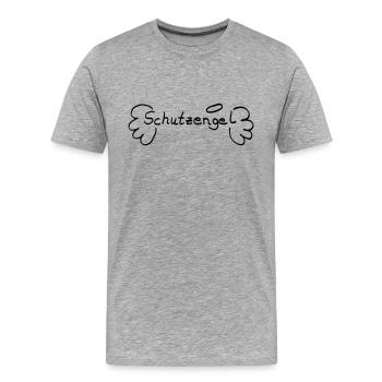 Schutzengel - Männer Premium Bio T-Shirt - Grau meliert - Vorne - Damien (186cm)