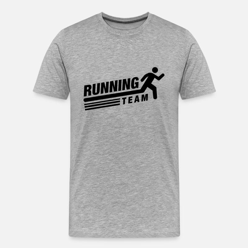 running_team_ll1 - Männer Premium Bio T-Shirt - Grau meliert