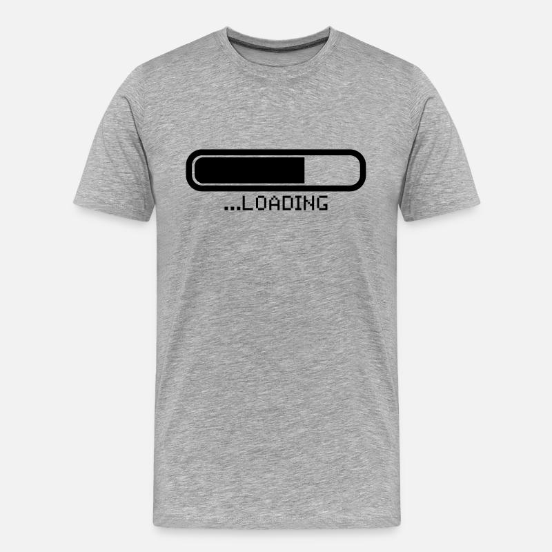 loading_gl1 - Männer Premium Bio T-Shirt - Grau meliert