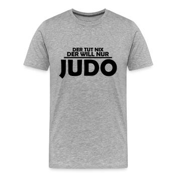 judo - Männer Premium Bio T-Shirt - Grau meliert - Vorne - Damien (186cm)