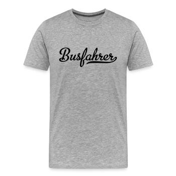 Busfahrer - Männer Premium Bio T-Shirt - Grau meliert - Vorne - Damien (186cm)
