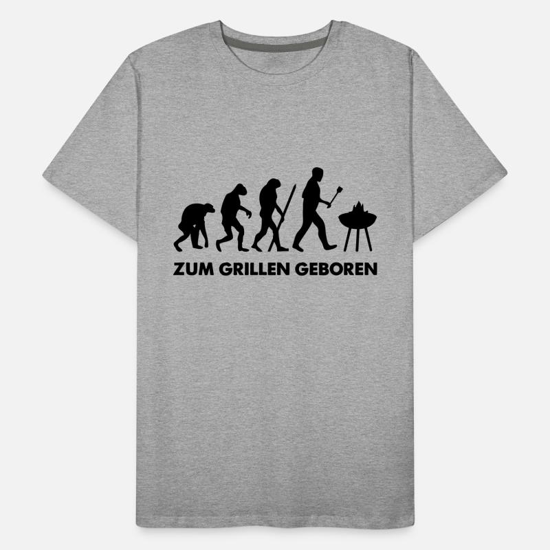 Zum Grillen geboren Grill Evolution Männer Premium Bio T-Shirt
