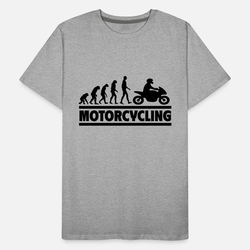 Motorradfahren Evolution Perfektes Geschenk Biker Männer Premium Bio T-Shirt