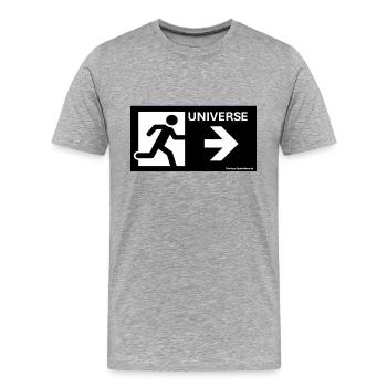 Astronomie Universum Teleskop Spezialisten - Männer Premium Bio T-Shirt - Grau meliert - Vorne - Damien (186cm)