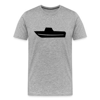Bateau bateau de pêche bateau bateau capitaine - T-shirt bio Premium Homme - gris chiné - Devant - Damien (186cm)