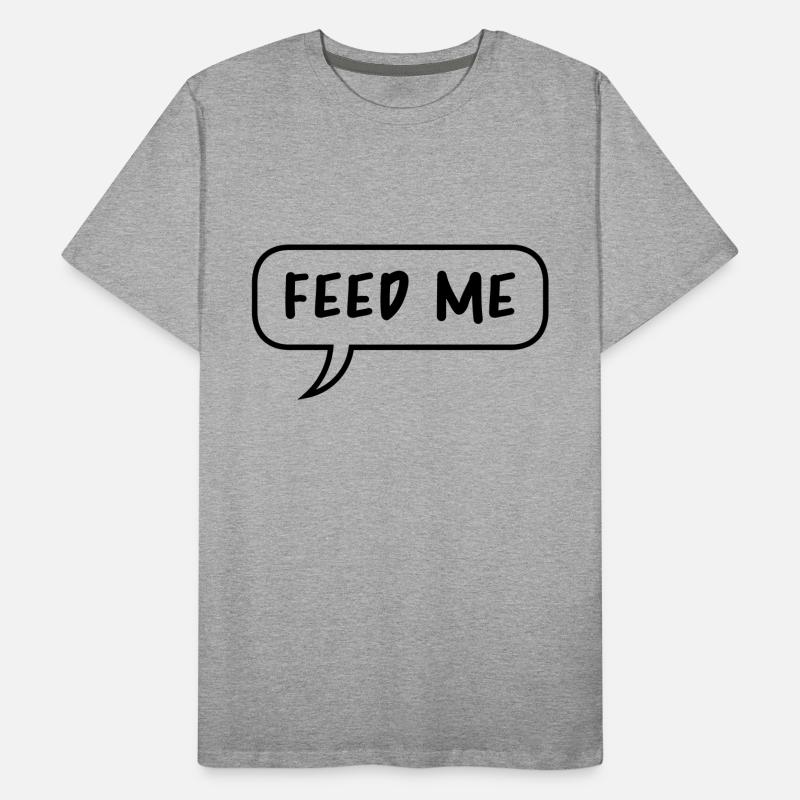 Speech Bubble Talk Bande dessinée dessinée Feed Me logo desig T-shirt bio Premium Homme