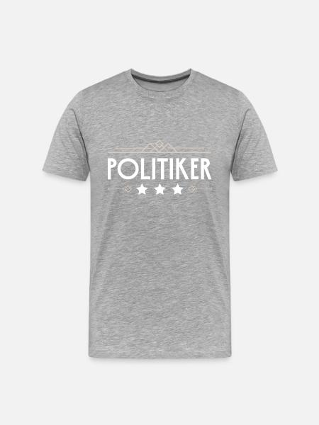 Politiker Beruf - Männer Premium Bio T-Shirt - Grau meliert