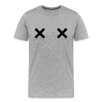 XX - Männer Premium Bio T-Shirt - Grau meliert - Vorne - Damien (186cm)