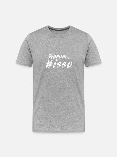 #isso - Männer Premium Bio T-Shirt - Grau meliert