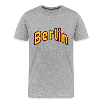 Berlin - T-shirt bio Premium Homme - gris chiné - Devant - Damien (186cm)