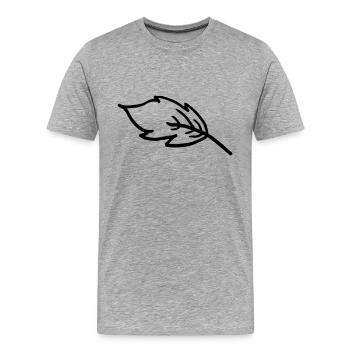Feuille - T-shirt bio Premium Homme - gris chiné - Devant - Damien (186cm)