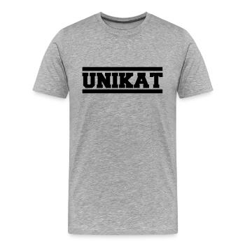 Unique - T-shirt bio Premium Homme - gris chiné - Devant - Damien (186cm)