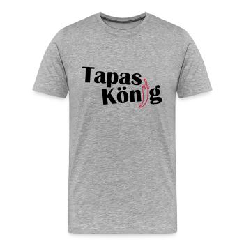 Tabas Koenig - Männer Premium Bio T-Shirt - Grau meliert - Vorne - Damien (186cm)