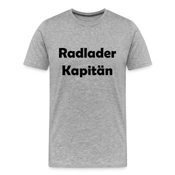 Capitaine de chargeuse sur pneus - T-shirt bio Premium Homme - gris chiné - Devant - Damien (186cm)