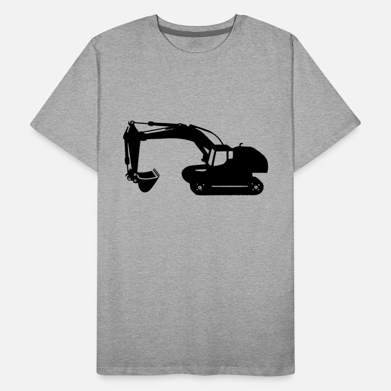 digger backhoe excavator machine Men's Premium Organic T-Shirt
