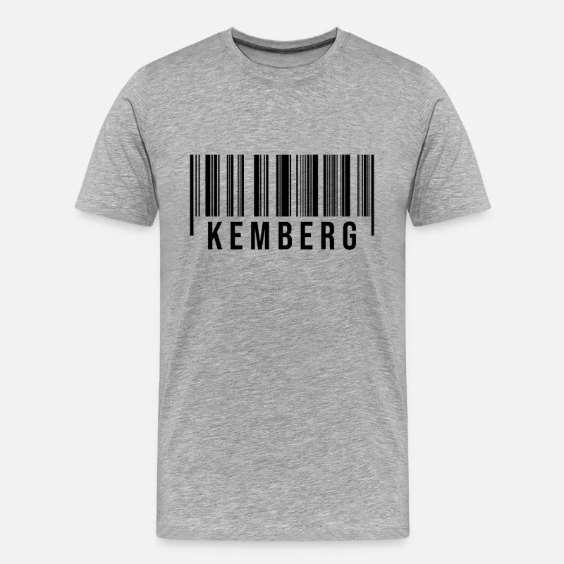 Kemberg Strichcode - Männer Premium Bio T-Shirt - Grau meliert