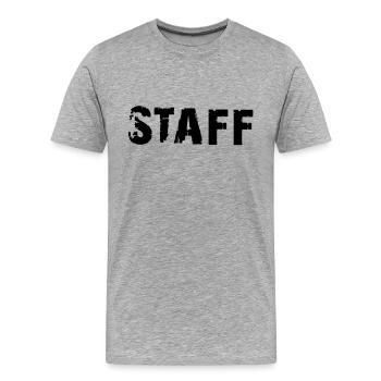 staff - T-shirt bio Premium Homme - gris chiné - Devant - Damien (186cm)