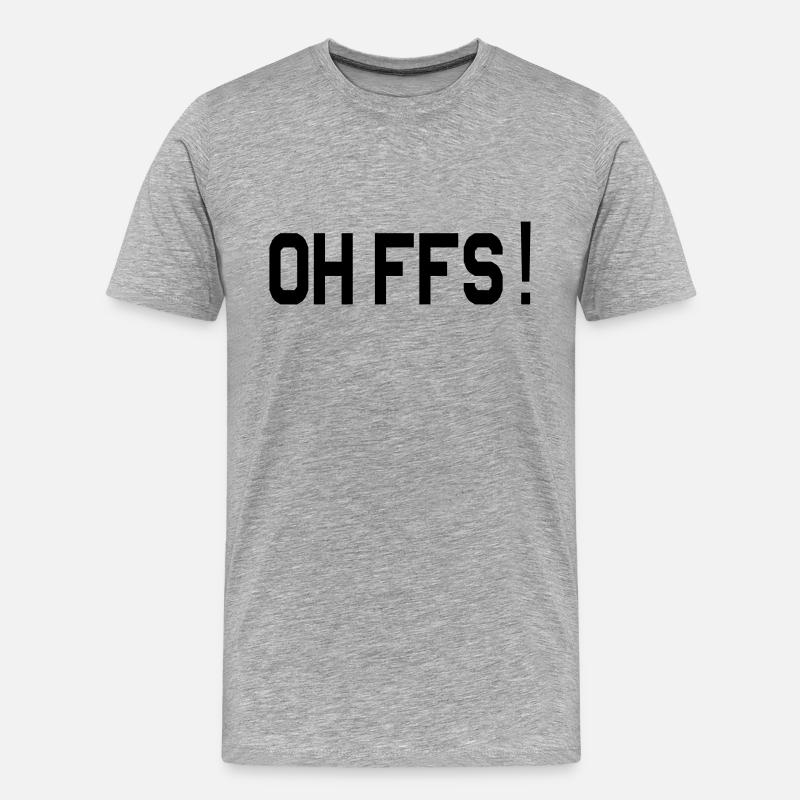 oh ffs - Männer Premium Bio T-Shirt - Grau meliert