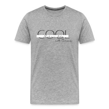 Cool, Noch ein Jahr seit Corona - Männer Premium Bio T-Shirt - Grau meliert - Vorne - Damien (186cm)