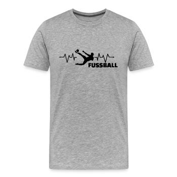Fußball Soccer - Männer Premium Bio T-Shirt - Grau meliert - Vorne - Damien (186cm)