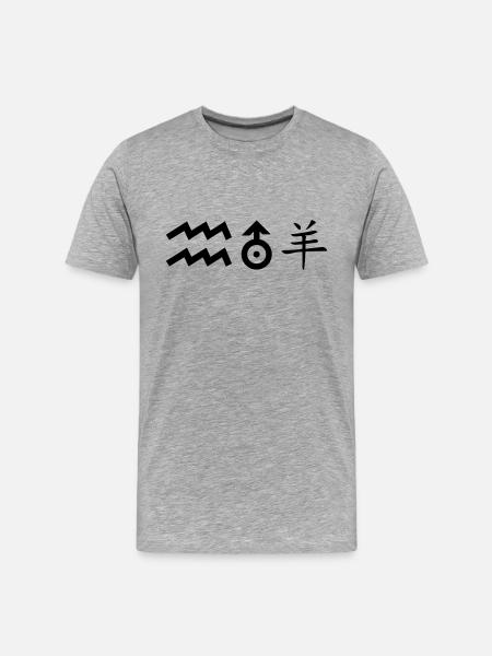 Aquarius Uranus Sheep - Men's Premium Organic T-Shirt - heather grey