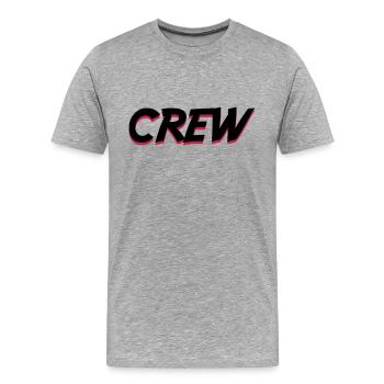 Équipage - T-shirt bio Premium Homme - gris chiné - Devant - Damien (186cm)