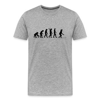 Slackline Cadeau Slackliner Tricklining - T-shirt bio Premium Homme - gris chiné - Devant - Damien (186cm)