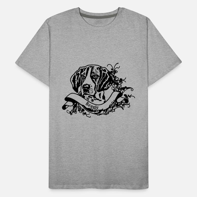 Beagle une bannière rétro T-shirt bio Premium Homme