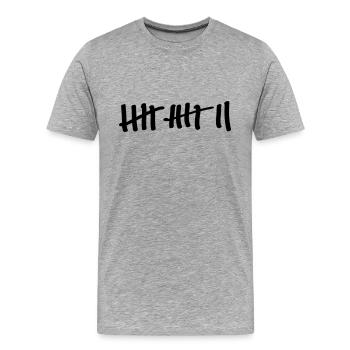 12 apostel checklist - Men's Premium Organic T-Shirt - heather grey - Front - Damien (186cm)