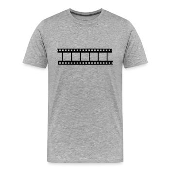 Kino - Männer Premium Bio T-Shirt - Grau meliert - Vorne - Damien (186cm)