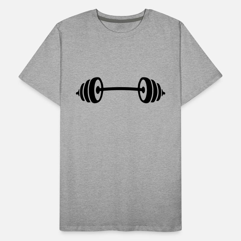 dumbbell weights design Männer Premium Bio T-Shirt